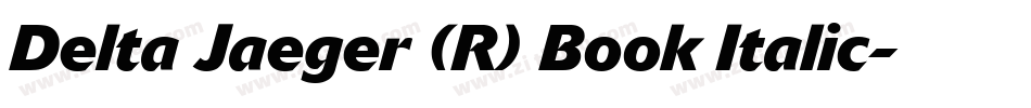 Delta Jaeger (R) Book Italic字体转换